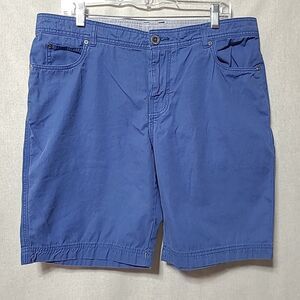 Columbia Slim Fit Chino Shorts Mens Size 36 Inseam 10 Blue 100% Cotton